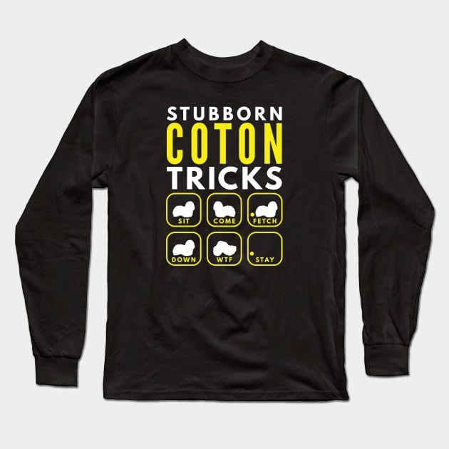 Stubborn Coton Tricks - Dog Training Long Sleeve T-Shirt by DoggyStyles